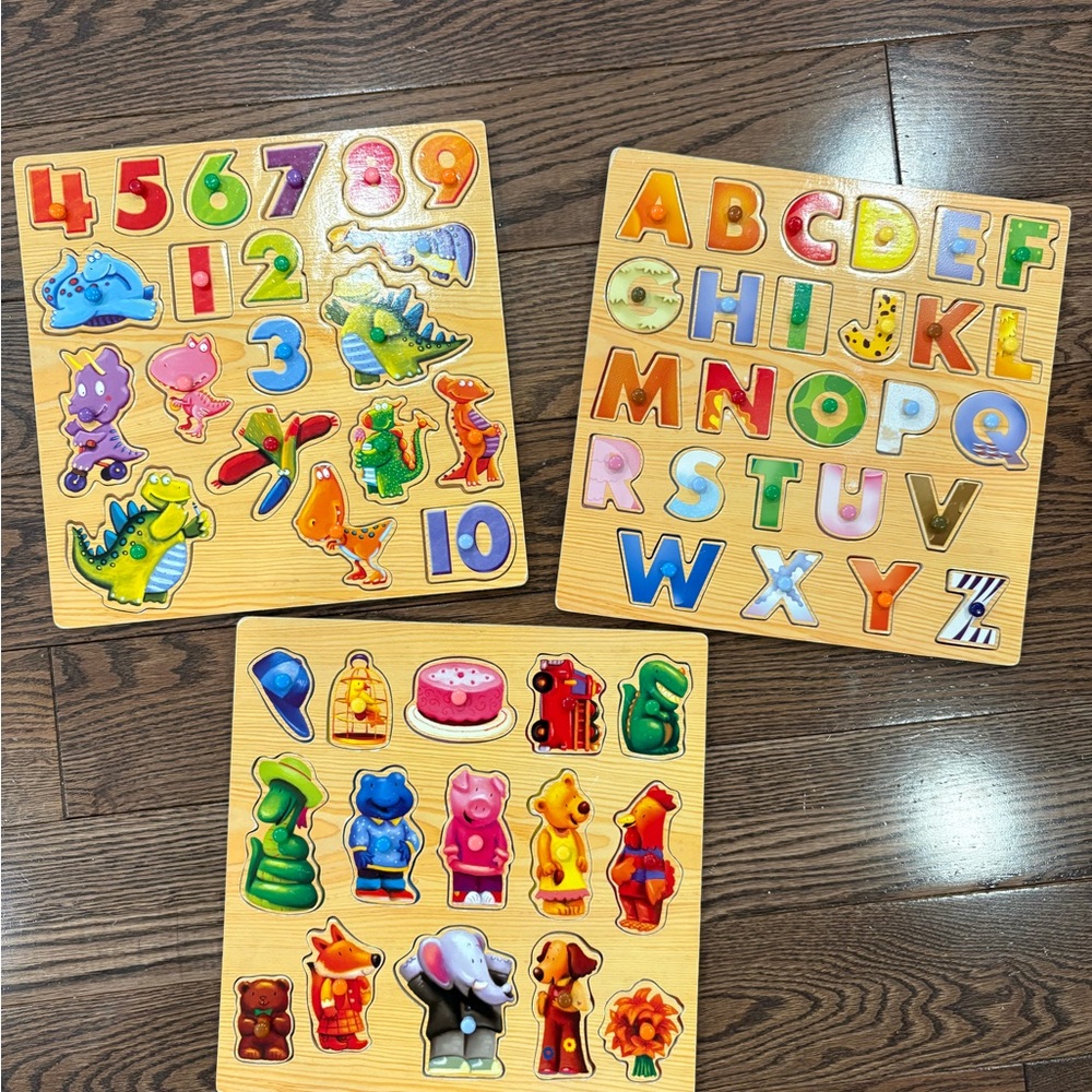 Colorful Wooden Puzzle Set for Kids